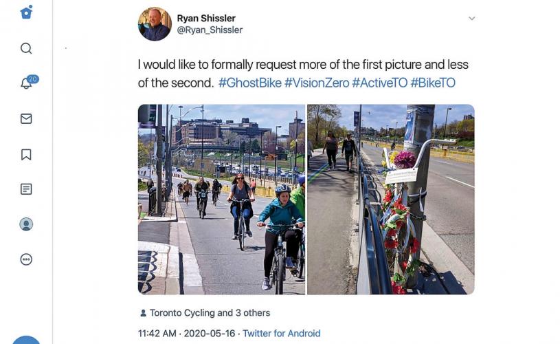 「安靜街道」計劃吸引大批單車騎士。推特