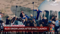 【视频】世界首富贝索斯太空飞行  安全返回地球