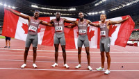 【东京奥运】加国男子4×100米摘铜 德格拉西6奖牌创纪录