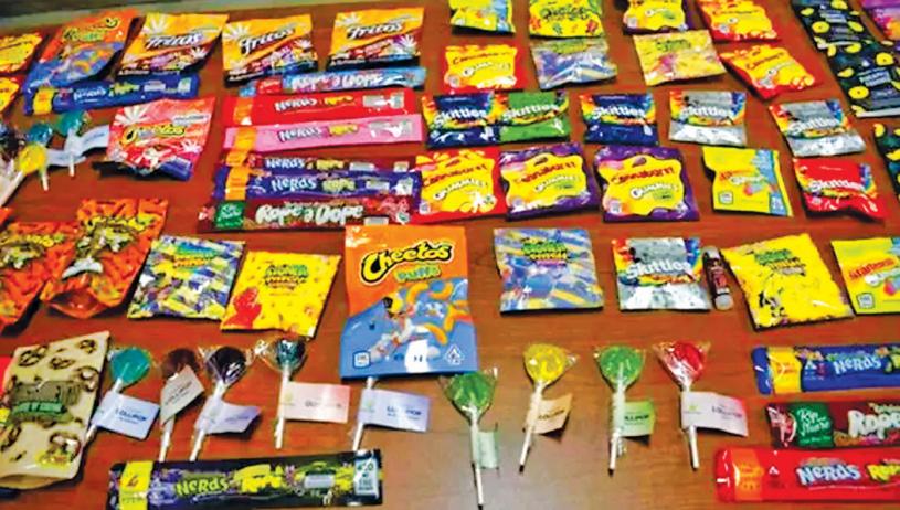 ■多市警方查獲糖果包內混有大麻產品案件。CP24