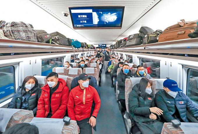 京張高鐵冬奧列車開啟。