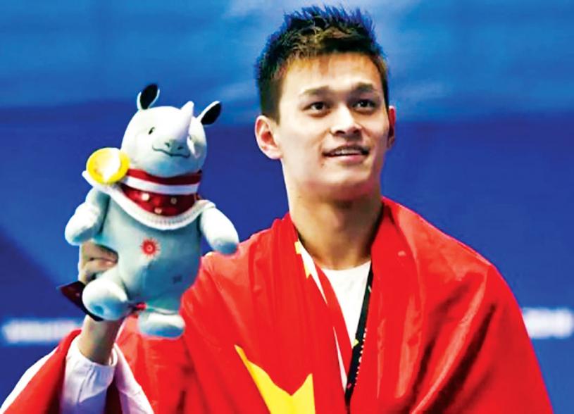 中国游泳选手孙杨，曾因服禁药在2020年被罚禁赛 4年3个月。路透社