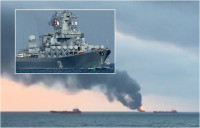 烏軍發2枚反艦飛彈   擊毀俄軍黑海艦隊旗艦「莫斯科號」