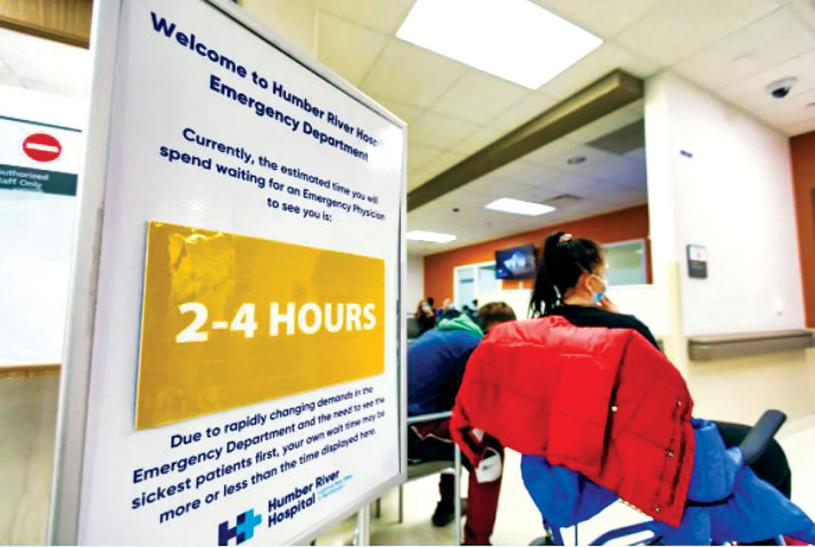亨伯河医院急症室，正面对病人数目和流感病例的增加。CBC