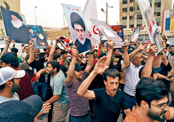 伊拉克民众庆祝通过法案禁止与以色列关系正常化。