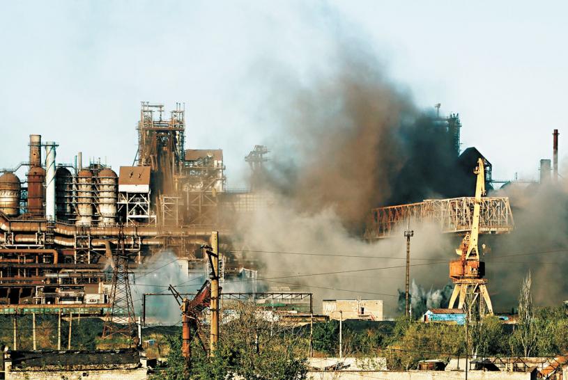 馬里烏波爾的亞速鋼鐵廠。路透社