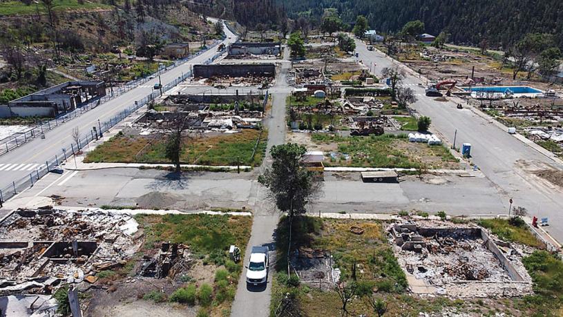 ■卑詩內陸利頓村去年被山火摧毀。加通社資料圖片