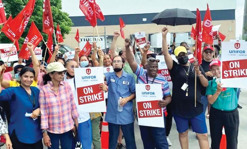 ■The Bay約330名電子商務貨倉員工開始罷工。Unifor