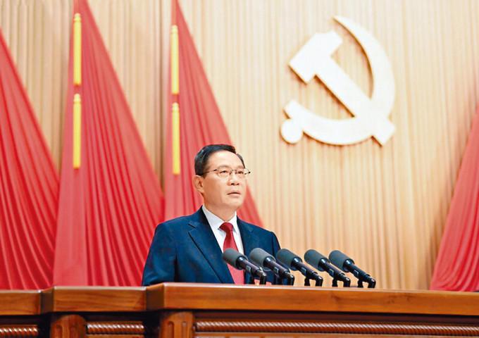 上海市委书记李强昨天在党代会上发言。