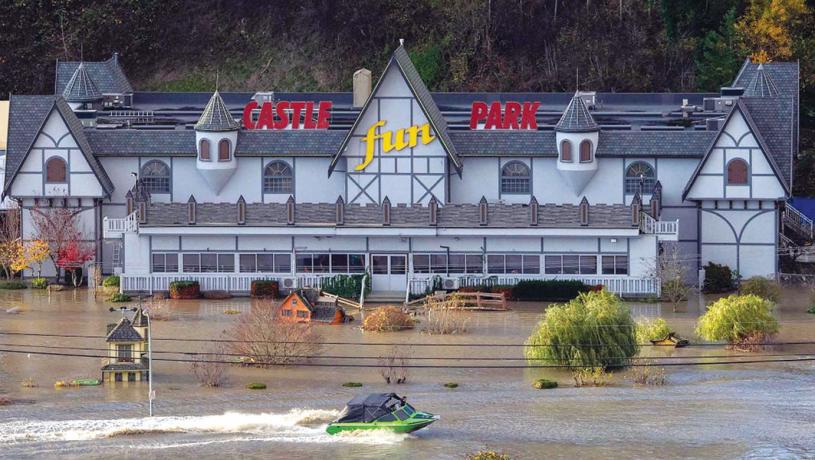 ■阿波斯福城堡樂園去年淹水的慘況。 加通社資料圖片