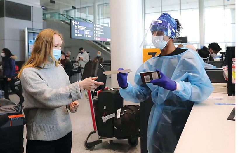 ■多个机场始恢复对入境航空旅客作新冠测试。  星报资料图片