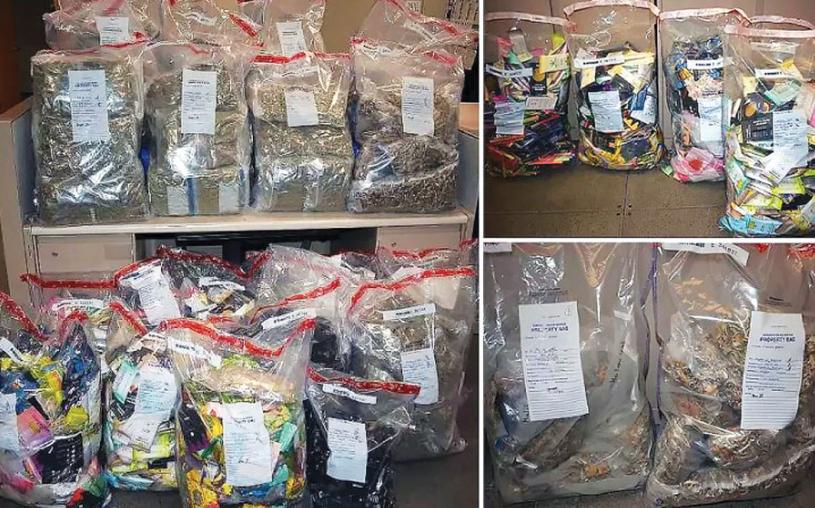 ■警方搜出的非法大麻產品。多倫多警隊