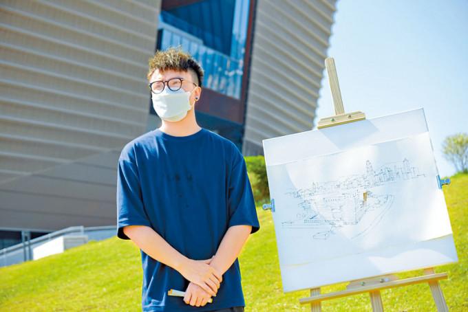 旅发局邀大湾区画家谭泽鸿绘画香港旅游景点。