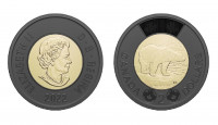 加拿大皇家铸币厂为纪念英女皇 推出黑色边框两元硬币