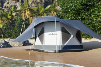 科技生活/有片| 帳幕內置天幕充氣地墊 靈活設計可變船屋露營