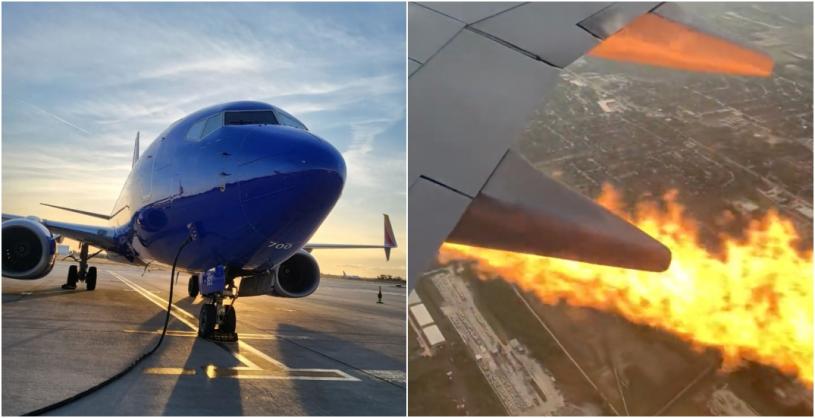【有片】飞机起火很吓人 乘客手机捕捉惊悚时刻