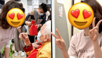 TVB視后探訪安老院！與102歲婆婆親民互動  竟被爆真人似XX歲？