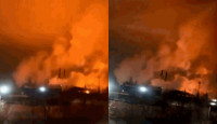 俄烏戰爭2周年｜俄羅斯鋼鐵大廠NLMK火災 疑遭無人機擊中