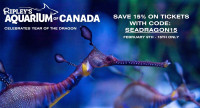 加拿大里普利水族館慶龍年 閱讀文章可獲限時85折門票！