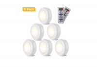 无线遥控LED圆盘灯 哪里需要放哪里 6只装 特价$19.99
