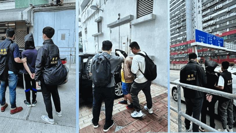 警新界南大反黑捣洗黑钱集团 82人被捕 包括“胜和”坐馆“庙街朗”