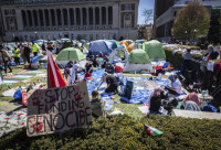 美国大学反以示威持续 白宫：拜登支持言论自由