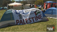 多倫多大學撐巴勒斯坦示威持續  猶太組織到場抗議