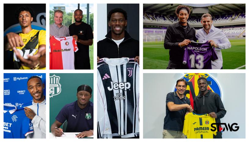 左上順時針 : Charles-Andreas Brym、Cyle Larin、Jonathan David、Nathan-Dylan Saliba、Tani Oluwaseyi、Ismael Kone、Derek Cornelius