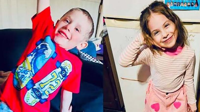 四岁的积克·苏利文(Jack Sullivan,左)及六岁的莉莉·苏利文(Lilly Sullivan,右)于2025年5月2日在新斯高沙省兰斯当站社区失踪。(加通社/新斯高沙地面搜索与救援协会提供)